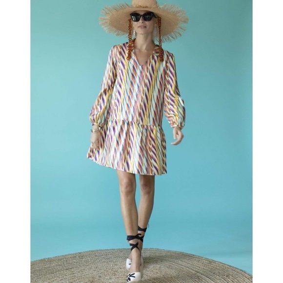 SALONI Jas Dress In Sherbet Oblique Print US 8 NWT - Picture 6 of 12